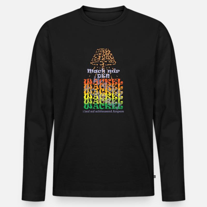 Wäre ich ein Möbelstück dann wär ich eine Lampe... - Männer Premium Bio Langarmshirt - Schwarz
