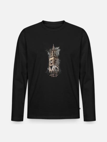 home dom magdeburg md - Männer Premium Bio Langarmshirt - Schwarz