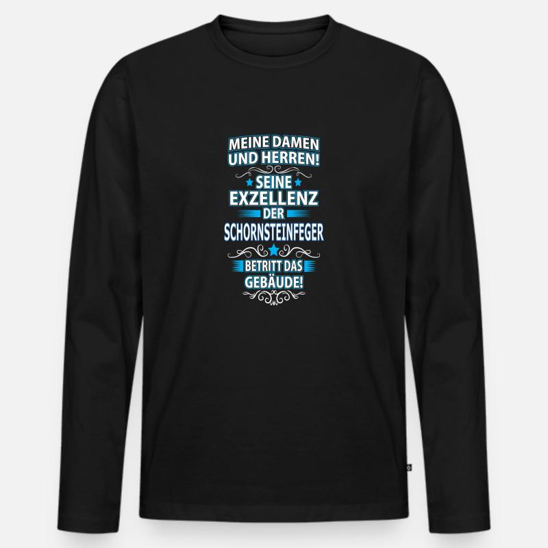 SCHORNSTEINFEGER - Männer Premium Bio Langarmshirt - Schwarz