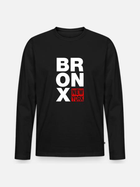 bronx new york - Männer Premium Bio Langarmshirt - Schwarz