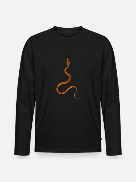 Snake - Men's Premium Organic Long Sleeve Shirt - black