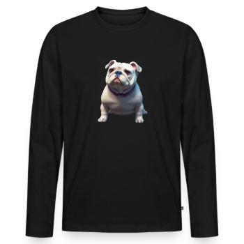 Old English Bulldog - Men's Premium Organic Long Sleeve Shirt - black - Front - Nico (187cm)