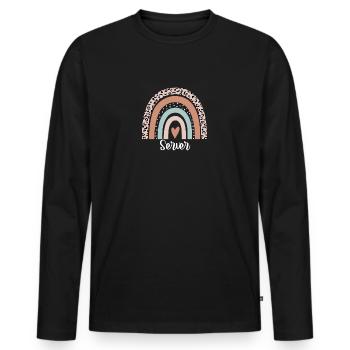 Server Rainbow Leopard Lustige Server-Wertschätzung - Männer Premium Bio Langarmshirt - Schwarz - Vorne - Nico (187cm)