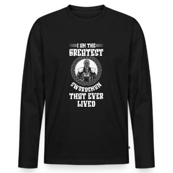 Warrior Kenjutsu Gumdo Japan - Men's Premium Organic Long Sleeve Shirt - black - Front - Nico (187cm)