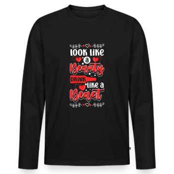 Celebrate Drinking Party make girls' evening - Men's Premium Organic Long Sleeve Shirt - black - Front - Nico (187cm)