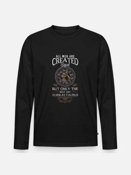 Zodiac sign Element April constellation - Men's Premium Organic Long Sleeve Shirt - black