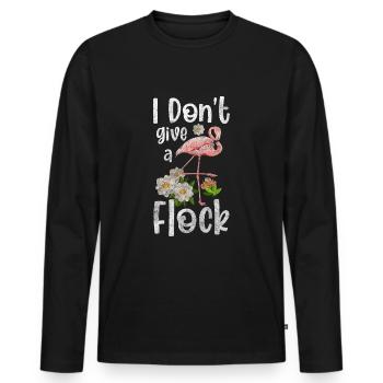 Mir Egal Attitude Gleichgültigkeit - Männer Premium Bio Langarmshirt - Schwarz - Vorne - Nico (187cm)