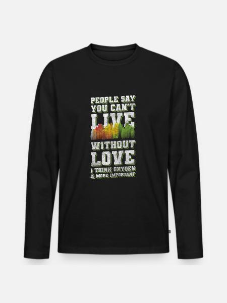Nature Nature Lovers Animals Landscape - Men's Premium Organic Long Sleeve Shirt - black
