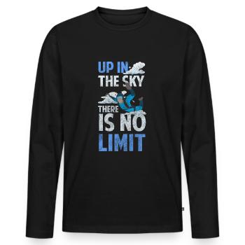 Skydiving Adrenaline Freefall Base Jump - Men's Premium Organic Long Sleeve Shirt - black - Front - Nico (187cm)