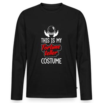 Horoscope psychique des planètes futures - T-shirt manches longues Premium bio Homme - noir - Devant - Nico (187cm)