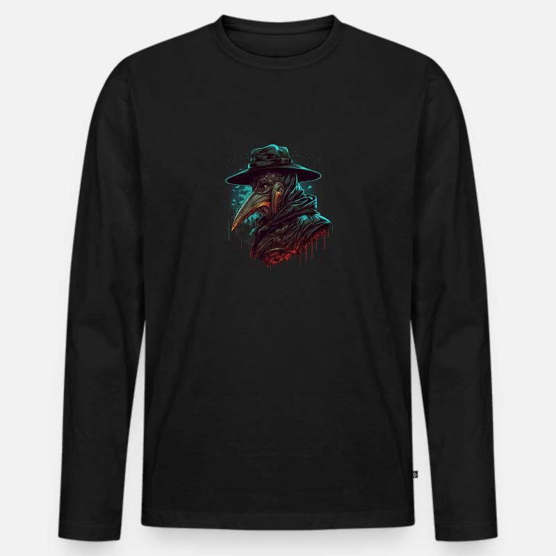 Ansteckung - Männer Premium Bio Langarmshirt - Schwarz