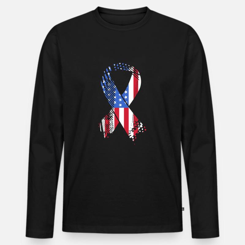 Multiple Sclerosis MS - Men's Premium Organic Long Sleeve Shirt - black