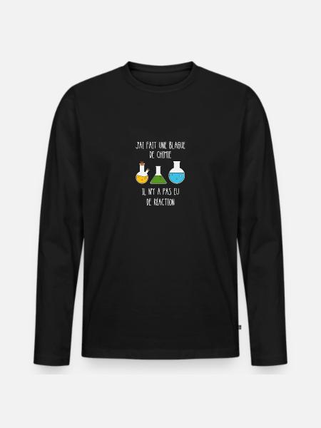 pas de réaction - T-shirt manches longues Premium bio Homme - noir