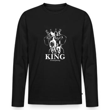 Entlebucher Mountain Dog King of everything Dogs - Men's Premium Organic Long Sleeve Shirt - black - Front - Nico (187cm)