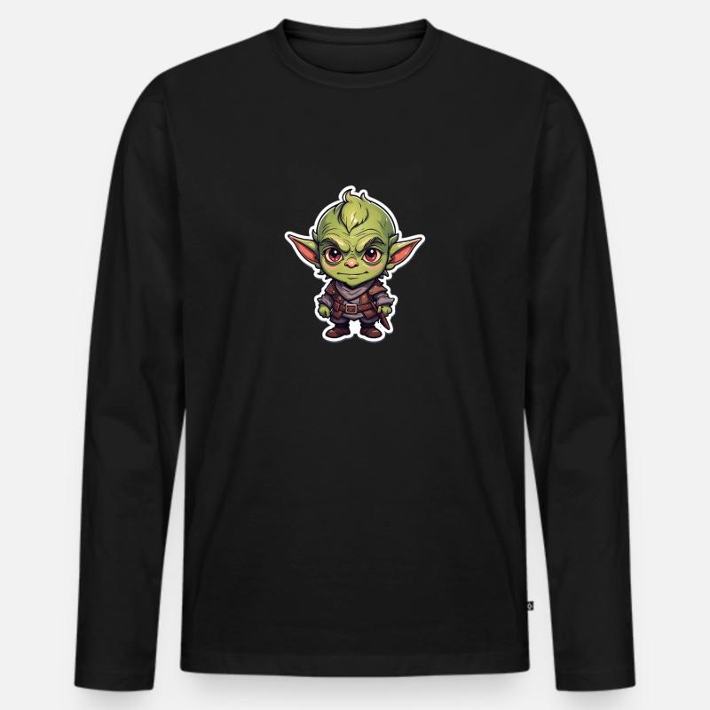 Dungeons Brücken Troll - Männer Premium Bio Langarmshirt - Schwarz