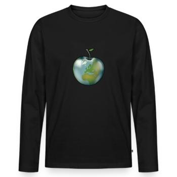 Fruit du Monde - Pomme de terre - Monde Ecologique - T-shirt manches longues Premium bio Homme - noir - Devant - Nico (187cm)