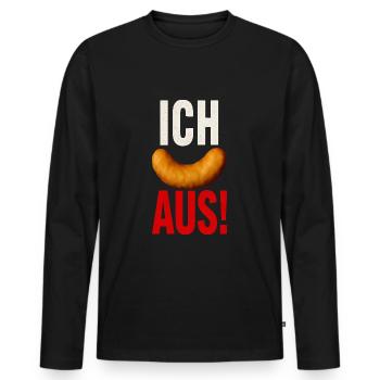 Lustiger Spruch Humor Ich Flip Aus Geschenkidee - Männer Premium Bio Langarmshirt - Schwarz - Vorne - Nico (187cm)
