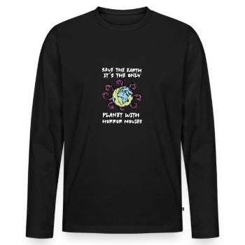 Horrorfilme Horror - Männer Premium Bio Langarmshirt - Schwarz - Vorne - Nico (187cm)