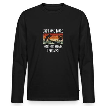 Horrorfilme Horror - Männer Premium Bio Langarmshirt - Schwarz - Vorne - Nico (187cm)