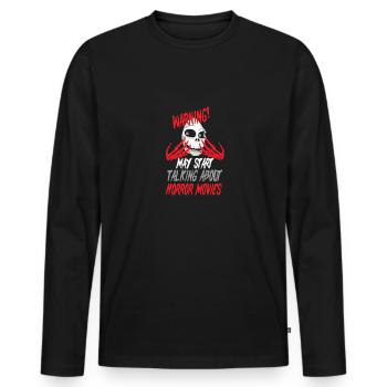 Horrorfilme Horror - Männer Premium Bio Langarmshirt - Schwarz - Vorne - Nico (187cm)