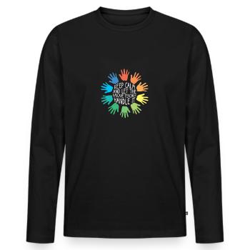 Nursery educator - Men's Premium Organic Long Sleeve Shirt - black - Front - Nico (187cm)