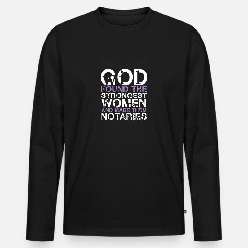 Notar - Männer Premium Bio Langarmshirt - Schwarz