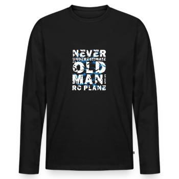 Avion modèle réduit RC - T-shirt manches longues Premium bio Homme - noir - Devant - Nico (187cm)