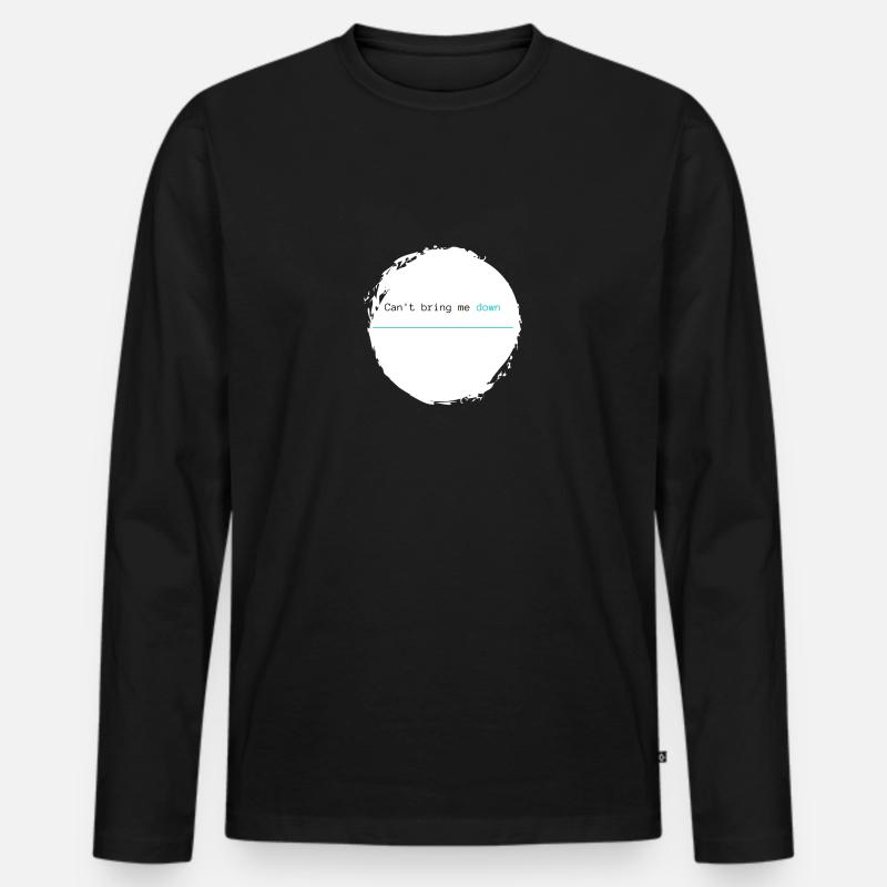 Can't bring me down - blau - Männer Premium Bio Langarmshirt - Schwarz