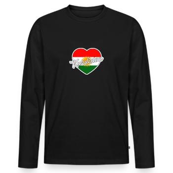 Kurdistan - Men's Premium Organic Long Sleeve Shirt - black - Front - Nico (187cm)
