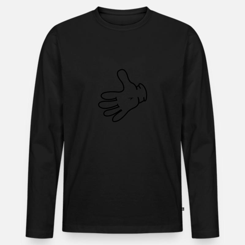 hand comic 01 - Männer Premium Bio Langarmshirt - Schwarz