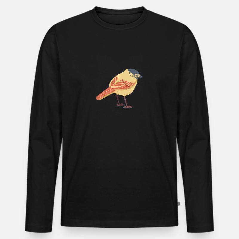 Bachstelze - Männer Premium Bio Langarmshirt - Schwarz
