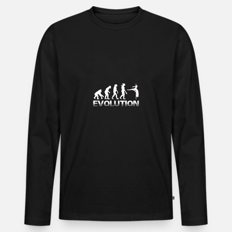Poledancing Pole Dance Evolution - Men's Premium Organic Long Sleeve Shirt - black