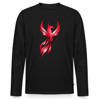 Phoenix Gift Fantasy Idée Cadeau Feu - T-shirt manches longues Premium bio Homme - noir - Devant - Nico (187cm)