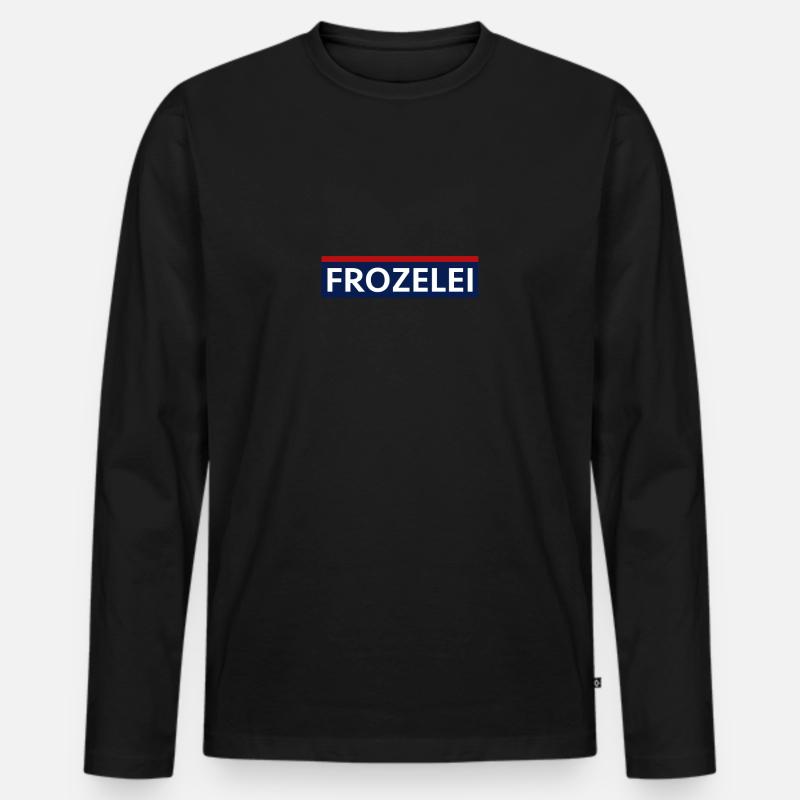 Frozelei - Männer Premium Bio Langarmshirt - Schwarz
