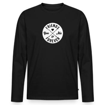 BFF Geschenk Beste Freunde Coole Freundinnen - Männer Premium Bio Langarmshirt - Schwarz - Vorne - Nico (187cm)