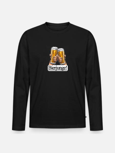 Beer boy! - Men's Premium Organic Long Sleeve Shirt - black