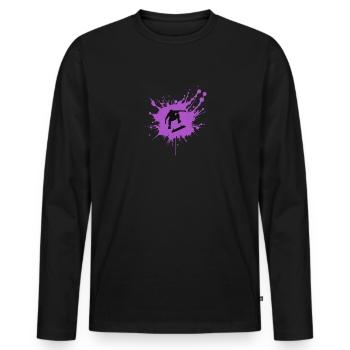 Splash Skateboard Dynamics - Men's Premium Organic Long Sleeve Shirt - black - Front - Nico (187cm)