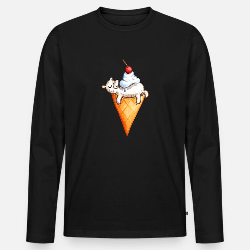 Eis Eis Baby - Eisbär - Männer Premium Bio Langarmshirt - Schwarz