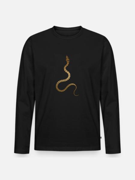 Snake - Men's Premium Organic Long Sleeve Shirt - black