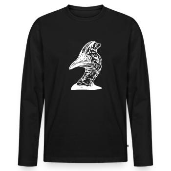 Australischer Kasuar Laufvogel - Männer Premium Bio Langarmshirt - Schwarz - Vorne - Nico (187cm)