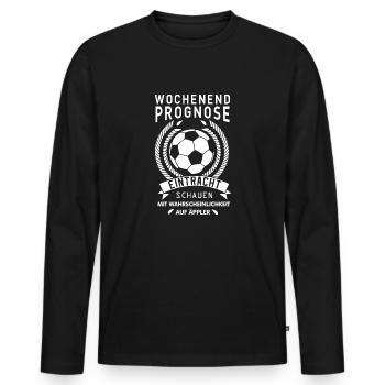 Fußball Frankfurt - Männer Premium Bio Langarmshirt - Schwarz - Vorne - Nico (187cm)