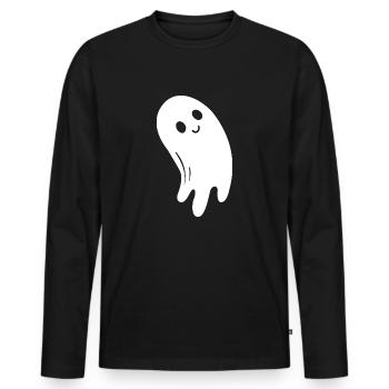 Spirit - Men's Premium Organic Long Sleeve Shirt - black - Front - Nico (187cm)