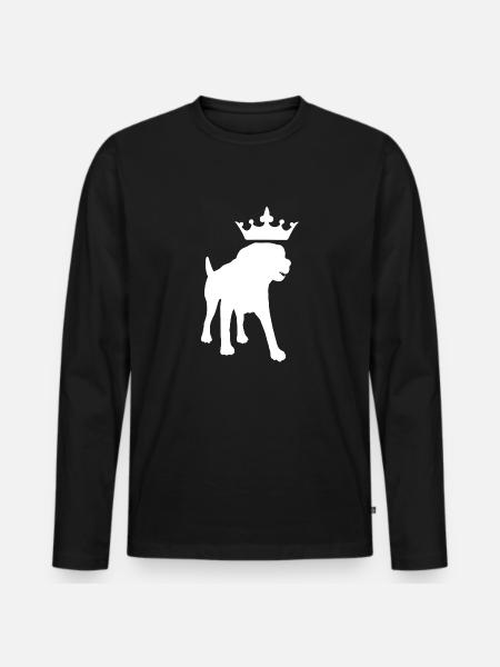 Dog Hund - Männer Premium Bio Langarmshirt - Schwarz