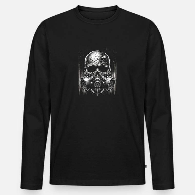 Wächter des Ödlands - Männer Premium Bio Langarmshirt - Schwarz