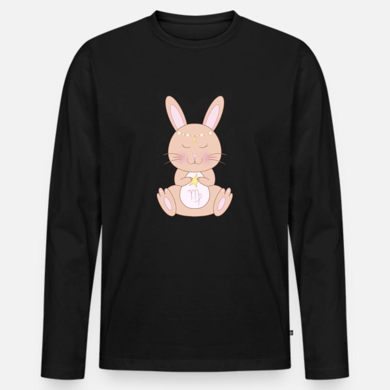 virgo - Männer Premium Bio Langarmshirt - Schwarz