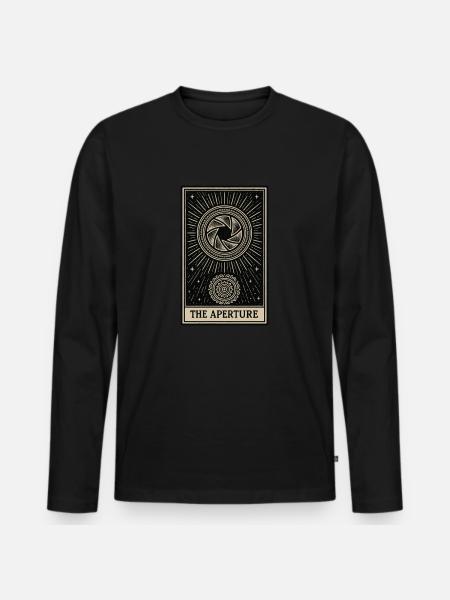 Photography Tarot Card – The Aperture - Men's Premium Organic Long Sleeve Shirt - black