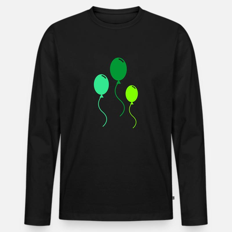 BALLOONS - Men's Premium Organic Long Sleeve Shirt - black