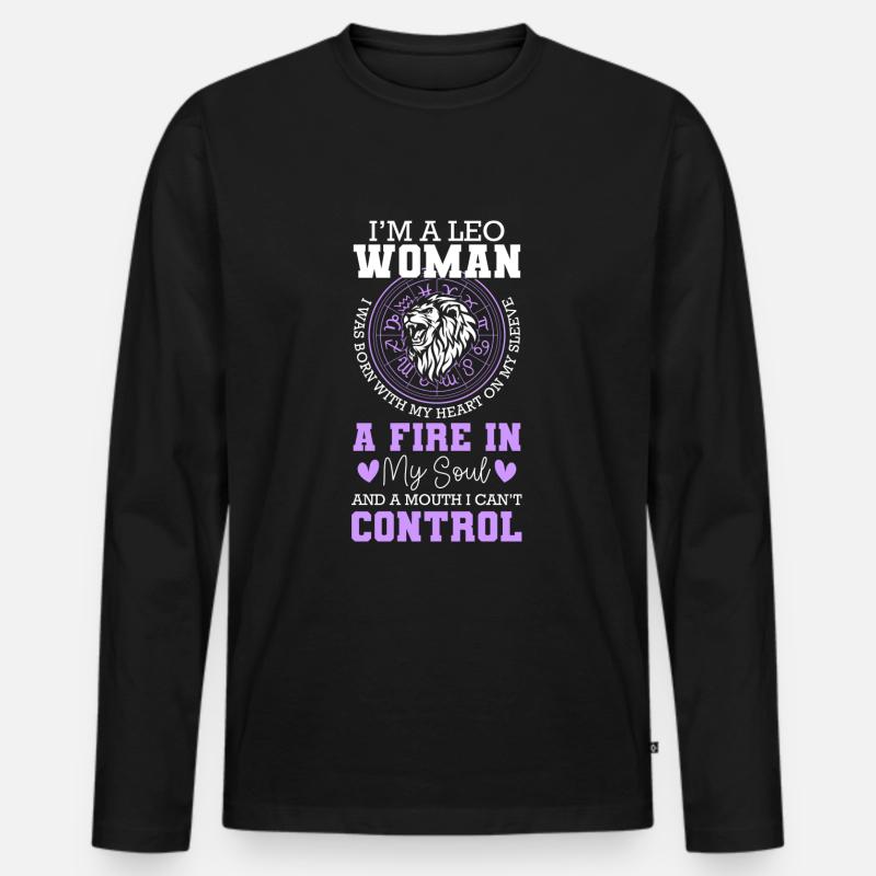 Horoskop Sternbild Geburtsmonat - Männer Premium Bio Langarmshirt - Schwarz