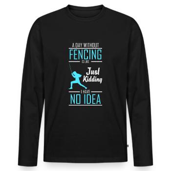 Fencing Saber En Garde Floret - Men's Premium Organic Long Sleeve Shirt - black - Front - Nico (187cm)