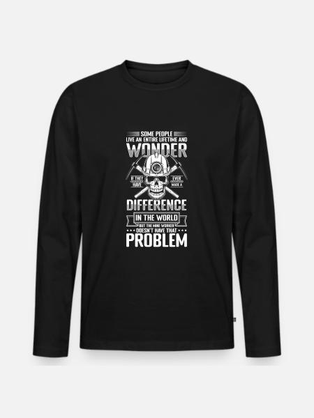 Fosse de houe souterraine minière - T-shirt manches longues Premium bio Homme - noir